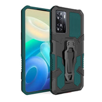 Oppo A57 4G / A57E / A57S Armor Rugged Protective Cover with Belt Clip/Stand - Green - Cover Noco