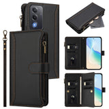 OPPO A5 5G / A3 PRO 5G Zip Wallet 9 card Slot Flip Cover with Magnetic Closing Front Cover - Noco