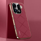 OPPO Find X9 Pro Patterned PU Leather Case – Slim Electroplated Frame - Red - Noco