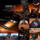 OUKITEL G3 Rugged Phone | 16GB RAM + 128GB | 6300mAh Battery 6’’ HD Display - Oukitel