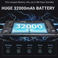 Oukitel RT7 Titan 5G Rugged Tablet 32000mAh Battery 12GB RAM+256GB 10.1in FHD+ Screen Carry Handle - tablet Oukitel