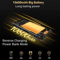 OUKITEL WP23 Rugged Big 10600mAh Battery 4GB RAM+64GB 6.52 HD Display Helio P35 Octa-Core - rugged Oukitel