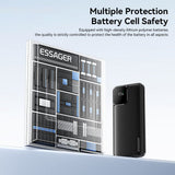 Essager ESD023 20000mAh 22.5W Fast Charging Power Bank with Built-In Type-C and Lightning Cables - Joyroom