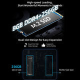 BMAX B3 Pro Mini PC Computer Windows 11 Pro 8GB + 256GB Intel N5095 Dual HDMI - BMAX