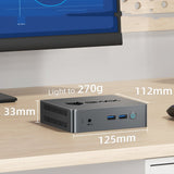 BMAX B3 Pro Mini PC Computer Windows 11 Pro 8GB + 256GB Intel N5095 Dual HDMI - BMAX