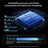 BMAX B3 Pro Mini PC Computer Windows 11 Pro 8GB + 256GB Intel N5095 Dual HDMI - BMAX