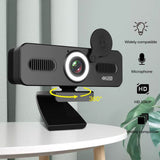 Elebest 2K USB Computer Camera & Live Streaming Webcam with Fill Light - Noco