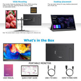 F156P02 15.6-Inch Full HD Portable Monitor 1920x1080 60Hz with Built-In Kickstand - Noco
