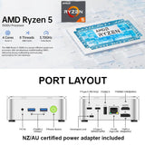 GMKtec NucBox G10 Mini PC | AMD Ryzen 5 3500U | 16GB RAM | 1TB SSD | Windows 11 Pro - GMKtec