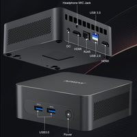 Ninkear N10 Mini PC: Intel N100 Processor 16GB RAM 512GB SSD Windows 11 Pro - BMAX