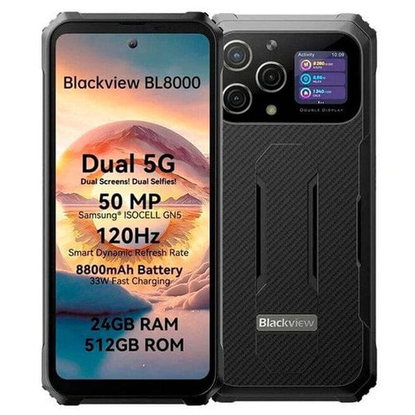 Blackview BL8000 5G Rugged 12GB + 512GB 50MP Samsung Camera 6.78in FHD + 120Hz Screen Dimensity 7050