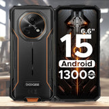Doogee Fire 5 Rugged Smartphone | 13000mAh Battery & 6.6-Inch Display - Black and Orange - Doogee