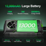 Doogee Fire 5 Pro Rugged Phone | 13000mAh Battery | 4GB RAM + 128GB | 6.6’’ Display - Doogee