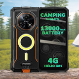 Doogee Fire 5 Ultra Rugged Phone | 13000mAh Battery | 6GB RAM + 128GB | Camping Lights - Orange - Doogee