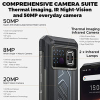 Doogee Fire 6 Max Thermal Camera 5G Rugged Phone 20800mAh Dimensity 7050 5G 6.72’’ Screen - Green - Doogee