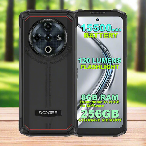 Doogee Fire 6 Power 4G Rugged Phone 15500mAh 8GB RAM + 256GB Storage - Doogee