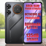 DOOGEE M30 4G Waterproof Smartphone | 8000mAh Battery | 6.88’’ 120Hz Display - Black - Doogee
