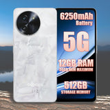 DOOGEE Note59 Pro+ 5G Smartphone | 12GB RAM 512GB ROM 6250mAh Battery Android 15 - White - Doogee