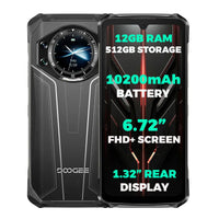Doogee S119 4G Rugged 10200mA Battery 12GB RAM + 512GB MT8788 Octa-Core - Black and Silver - Doogee