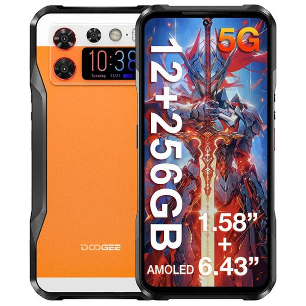 Doogee V20S 5G Rugged 12GB+256GB 6.43’ AMOLED 50MP Camera 20MP Night Vision Mini Display 6000mA Battery - Orange