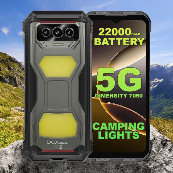 Doogee V Max S 5G Rugged 8GB + 256GB 22000mAh 108MP Samsung Camera IR Night Vision Camping Lights - Black - Doogee