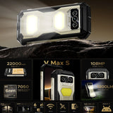 Doogee V Max S 5G Rugged 8GB + 256GB 22000mAh 108MP Samsung Camera IR Night Vision Camping Lights - Black - Doogee