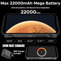 Doogee V Max S 5G Rugged 8GB + 256GB 22000mAh 108MP Samsung Camera IR Night Vision Camping Lights - Black - Doogee