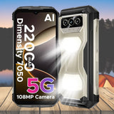 Doogee V Max S 5G Rugged 8GB + 256GB 22000mAh 108MP Samsung Camera IR Night Vision Camping Lights - Titanium and Black - Doogee