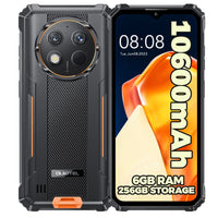 OUKITEL G1 Rugged 4G Phone 6GB RAM + 256GB 6.52’’ HD + Display 10600mah Battery - Orange - Oukitel