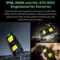 Oukitel G5 Rugged Phone 6300mAh Battery 4GB RAM + 128GB Camping Light - Black - Oukitel