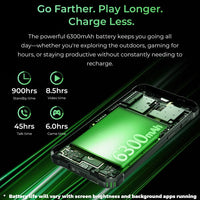 Oukitel G5 Rugged Phone 6300mAh Battery 4GB RAM + 128GB Camping Light - Black - Oukitel