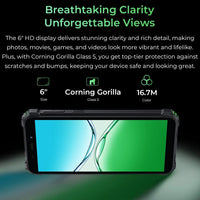 Oukitel G5 Rugged Phone 6300mAh Battery 4GB RAM + 128GB Camping Light - Black - Oukitel