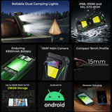 Oukitel G5 Rugged Phone 6300mAh Battery 4GB RAM + 256GB Camping Light - Black - Oukitel
