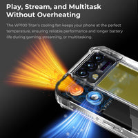 Oukitel WP100 Titan 5G Rugged Projector Phone 33000mAh Battery 16GB RAM + 512GB Camping Light - Black - Oukitel