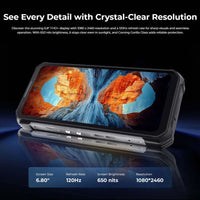 Oukitel WP100 Titan 5G Rugged Projector Phone 33000mAh Battery 16GB RAM + 512GB Camping Light - Black - Oukitel