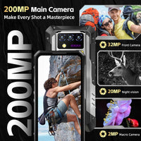 Oukitel WP100 Titan 5G Rugged Projector Phone 33000mAh Battery 16GB RAM + 512GB Camping Light - Black - Oukitel