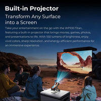 Oukitel WP100 Titan 5G Rugged Projector Phone 33000mAh Battery 16GB RAM + 512GB Camping Light - Black - Oukitel