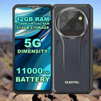 OUKITEL WP35 PRO/WP39 PRO 5G Rugged Phone 12GB RAM + 512GB 6.6’’ FHD + Screen 11000mah Battery - WP39 Pro Grey - Oukitel