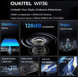 OUKITEL WP36 Rugged 8GB RAM + 128GB 3.5W Speaker 6.52’ HD + Display 10600mah Battery - Oukitel