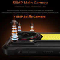 Oukitel WP53 Pro Rugged Phone 11000mAh Battery 8GB RAM + 256GB Camping Light Android 15 - Black - Oukitel