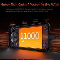 Oukitel WP53 Pro Rugged Phone 11000mAh Battery 8GB RAM + 256GB Camping Light Android 15 - Black - Oukitel