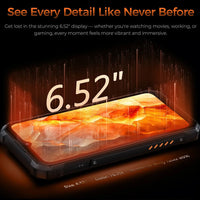 Oukitel WP53 Pro Rugged Phone 11000mAh Battery 8GB RAM + 256GB Camping Light Android 15 - Black - Oukitel