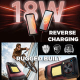 Oukitel WP56 5G Rugged Phone 16000mAh Battery 12GB RAM + 512GB 6.8’’ Screen Camping Light 108MP Camera - Black - Oukitel