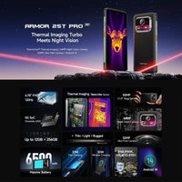 Ulefone Armor 25T Pro 5G Rugged Phone Thermal Camera 6GB RAM + 256GB 6.78’ FHD Display - Ulefone