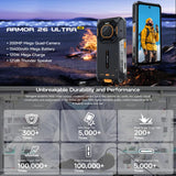 Ulefone Armor 26 Ultra 15600mAh Battery 12GB + 512GB IR Blaster 121db Thunder Speaker 200MP Camera 5G - Ulefone