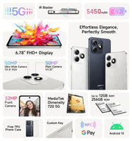 Ulefone Note 18 Ultra 5G Phone 6GB + 256GB 6.78’’ FHD + Display NFC IR Remote - Ulefone