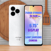 Ulefone Note 20 Pro 4G Phone 6.75’’ Display NFC 50MP Samsung Camera - White 4GB/256GB - Ulefone