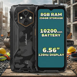 Ulefone Rugking 4 Pro 4G Phone | 8GB + 256GB | 10200mAh Battery | 6.56in Screen | NFC - Black - Ulefone
