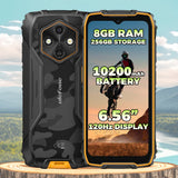 Ulefone Rugking 4 Pro 4G Phone | 8GB + 256GB | 10200mAh Battery | 6.56in Screen | NFC - Orange - Ulefone