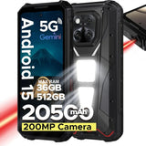 Doogee V Max LR 5G Rugged VIP Edition | Laser Measure | 16GB + 512GB | 20500mAh | 200MP Samsung Camera - Black - Doogee